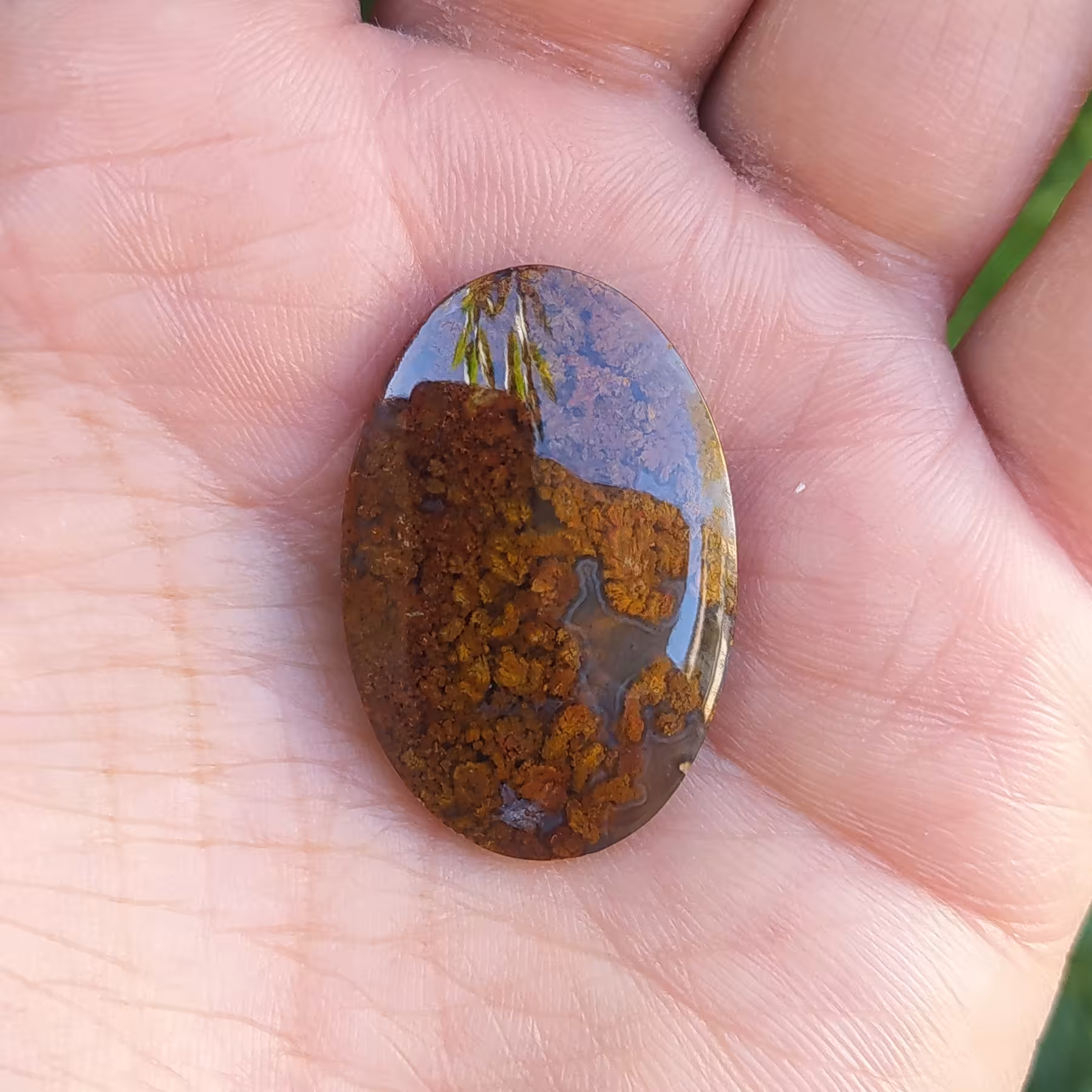 نگین گردنی عقیق شجر فانتزی