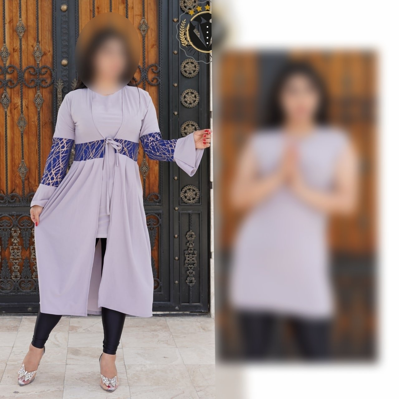مانتو جلوباز دو تیکه زنانه