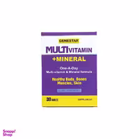قرص مولتی ویتامین ژن استار مدل مینرال بسته 30 عددی