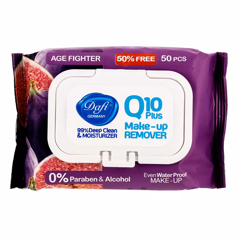دستمال مرطوب دافی مدل Q10 PLUS بسته 50 عددی