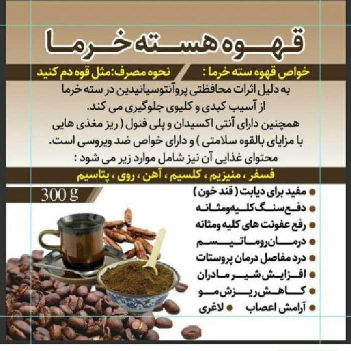 قهوه خرما گرین موند بو داده 250 گرم
