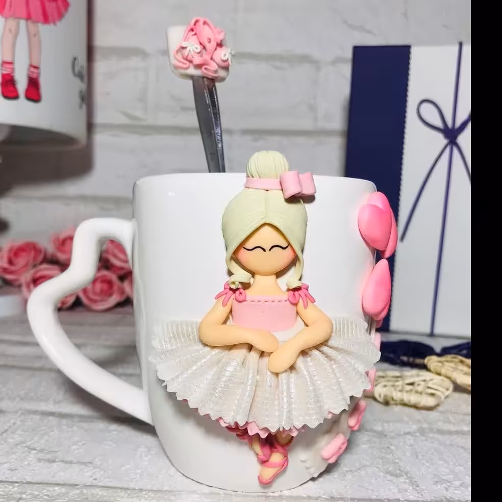 ماگ عروسکی طرح پرنسس به همراه سرقاشقی ست