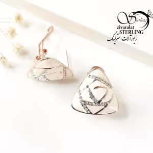 گوشواره مثلثی نگیندار کد 7565