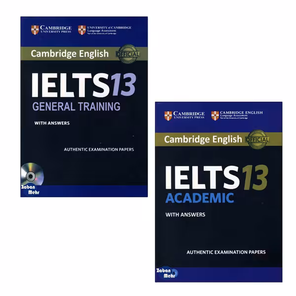 کتاب Cambridge IELTS 13 Academic_General اثر جمعی از نویسندگان انتشارات زبان مهر 2 جلدی