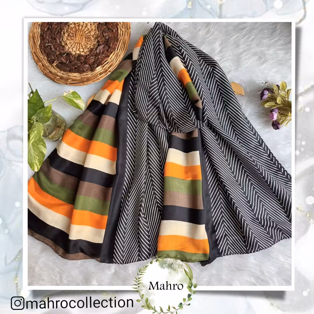 شال نخی منگوله‌دار (ارسال رایگان ) قواره 200*70