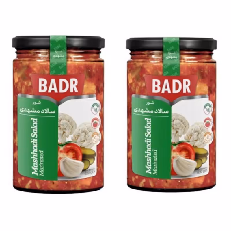 ترشی سالاد شور مشهدی - 630 گرم بسته 2 عددی