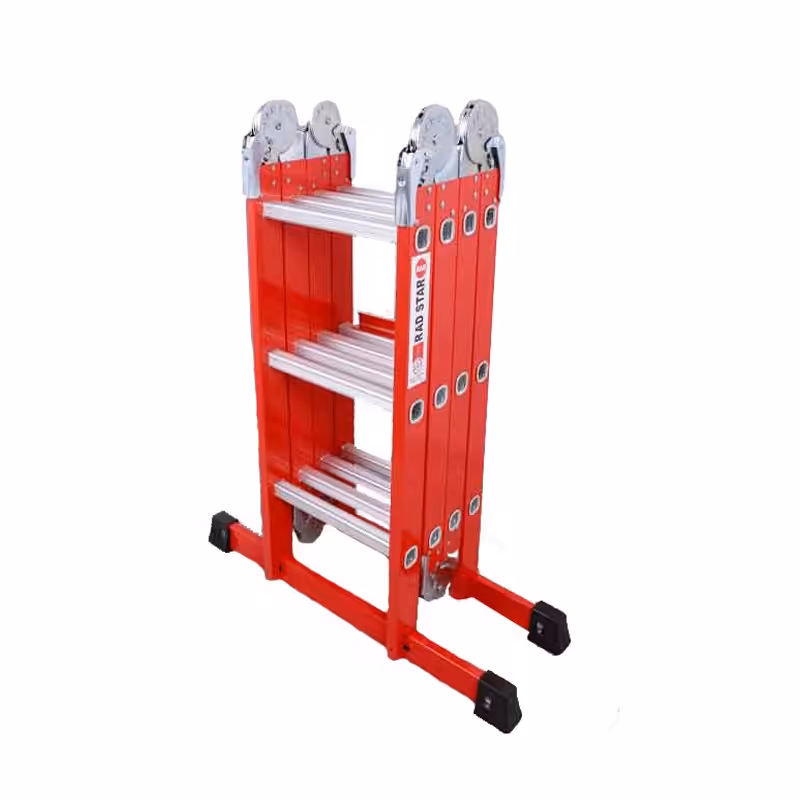 نردبان آلومینیومی مدل فراز چهار تکه 12 پله (ارسال پس کرایه و به عهده مشتری)