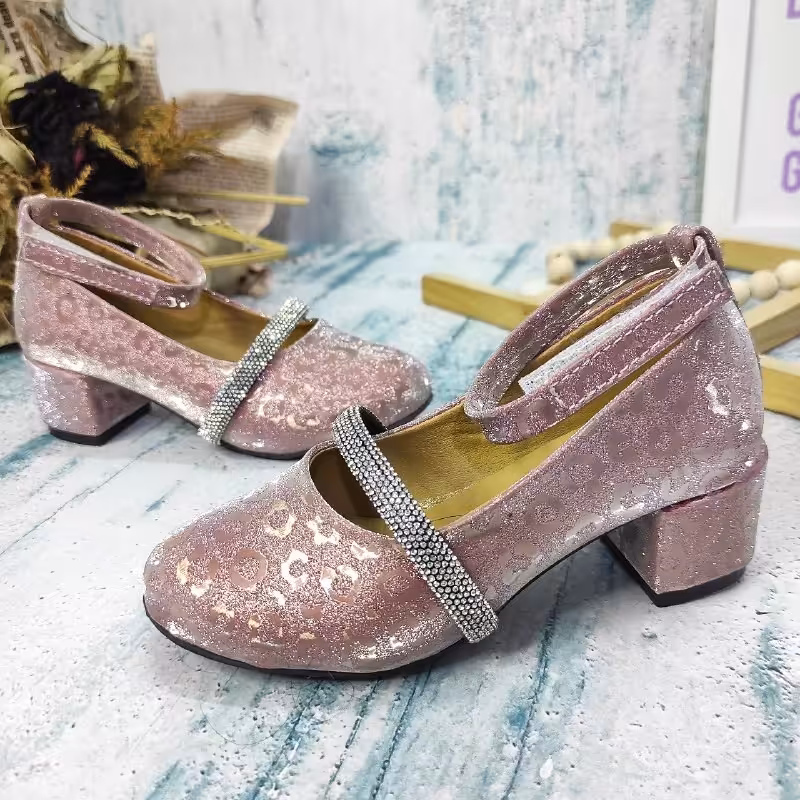 کفش مجلسی دخترونه پاشنه بلند شاین کریستالی