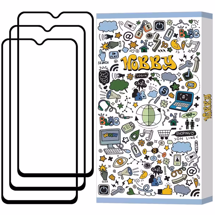 محافظ صفحه نمایش تمام صفحه مناسب برای گوشی موبایل شیائومی Redmi 10C پک 3 عددی