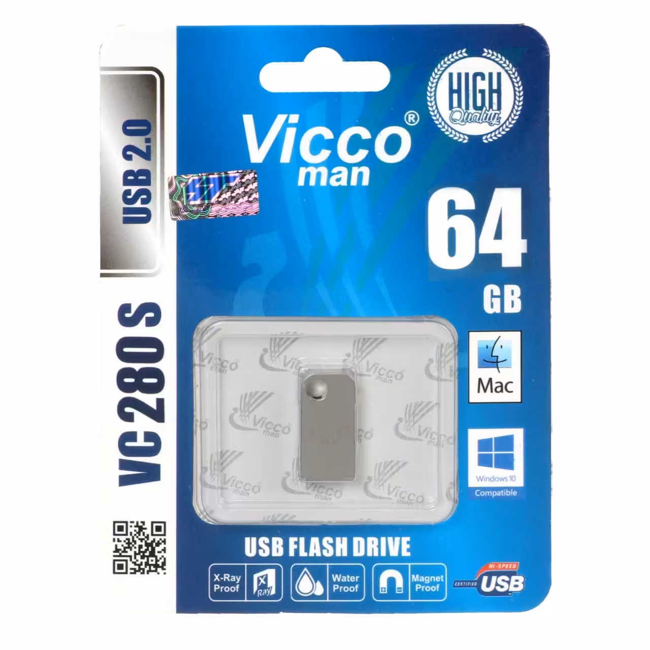 فلش مموری  Vicco man VC280 S 64gb USB2.0  گارانتی مادام العمر