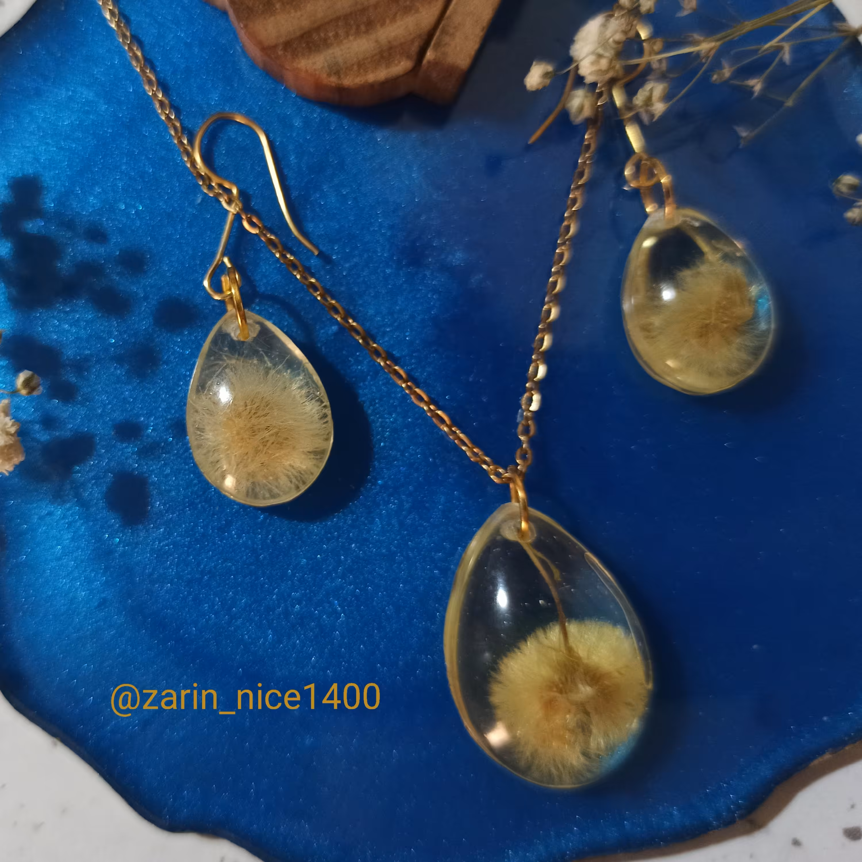 نیم ست رزینی بچگانه طرح قاصدک 