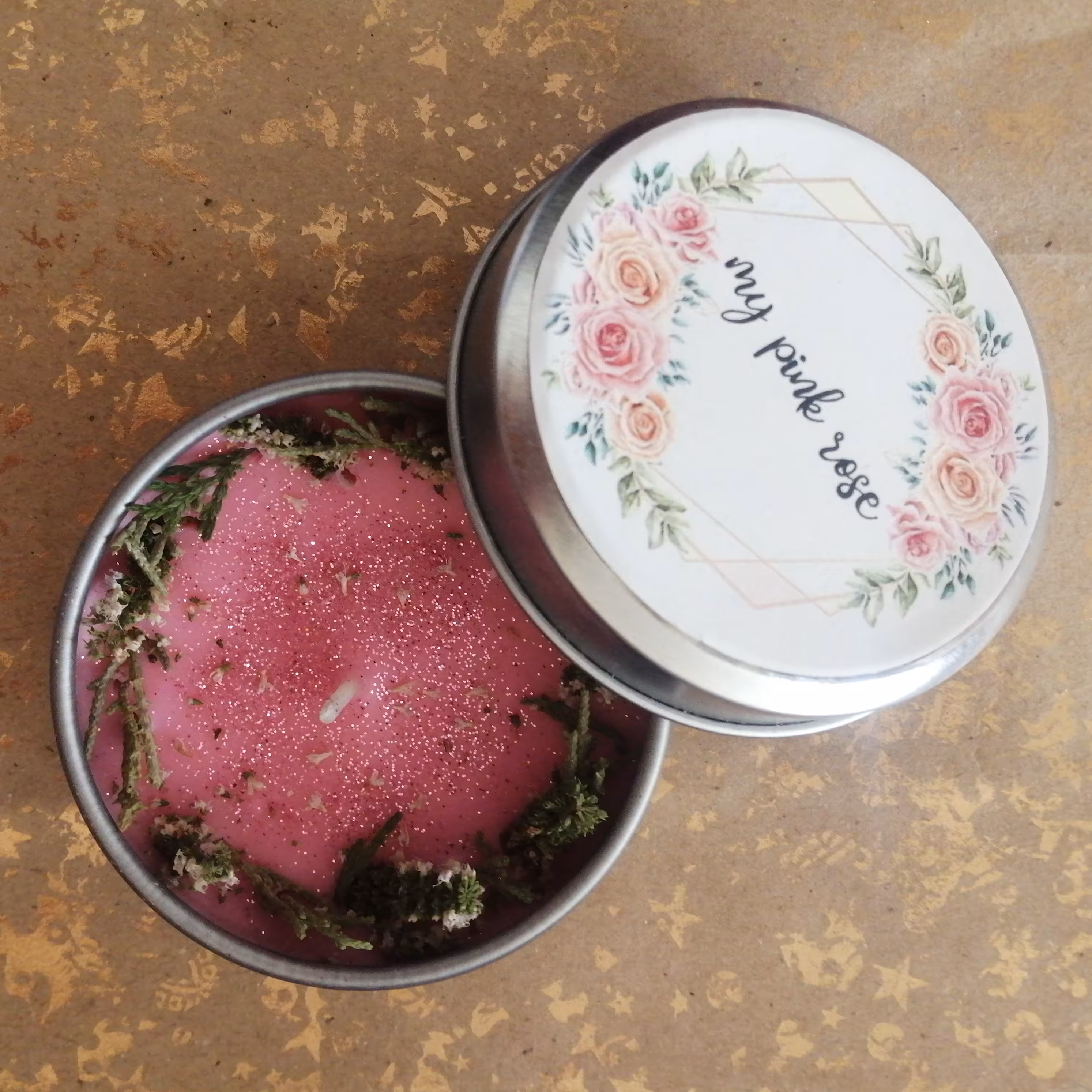 شمع قوطی فلزی قطر 6ونیم