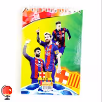 دفترچه یادداشت 60 برگ اونگ سیمی جلد سخت طرح فوتبالی کد 2555