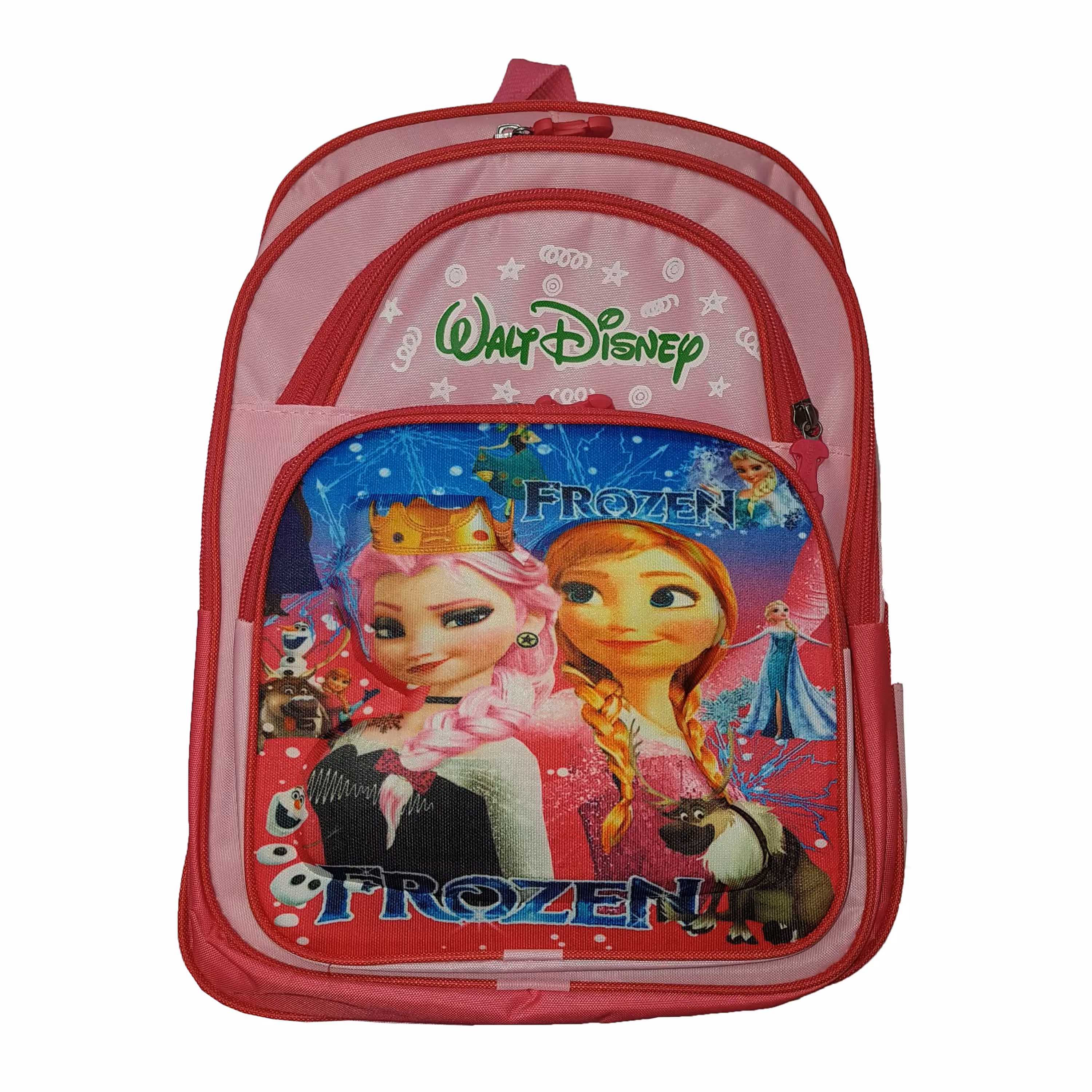 کوله مدرسه دخترانه طرح فروزن رنگ صورتی