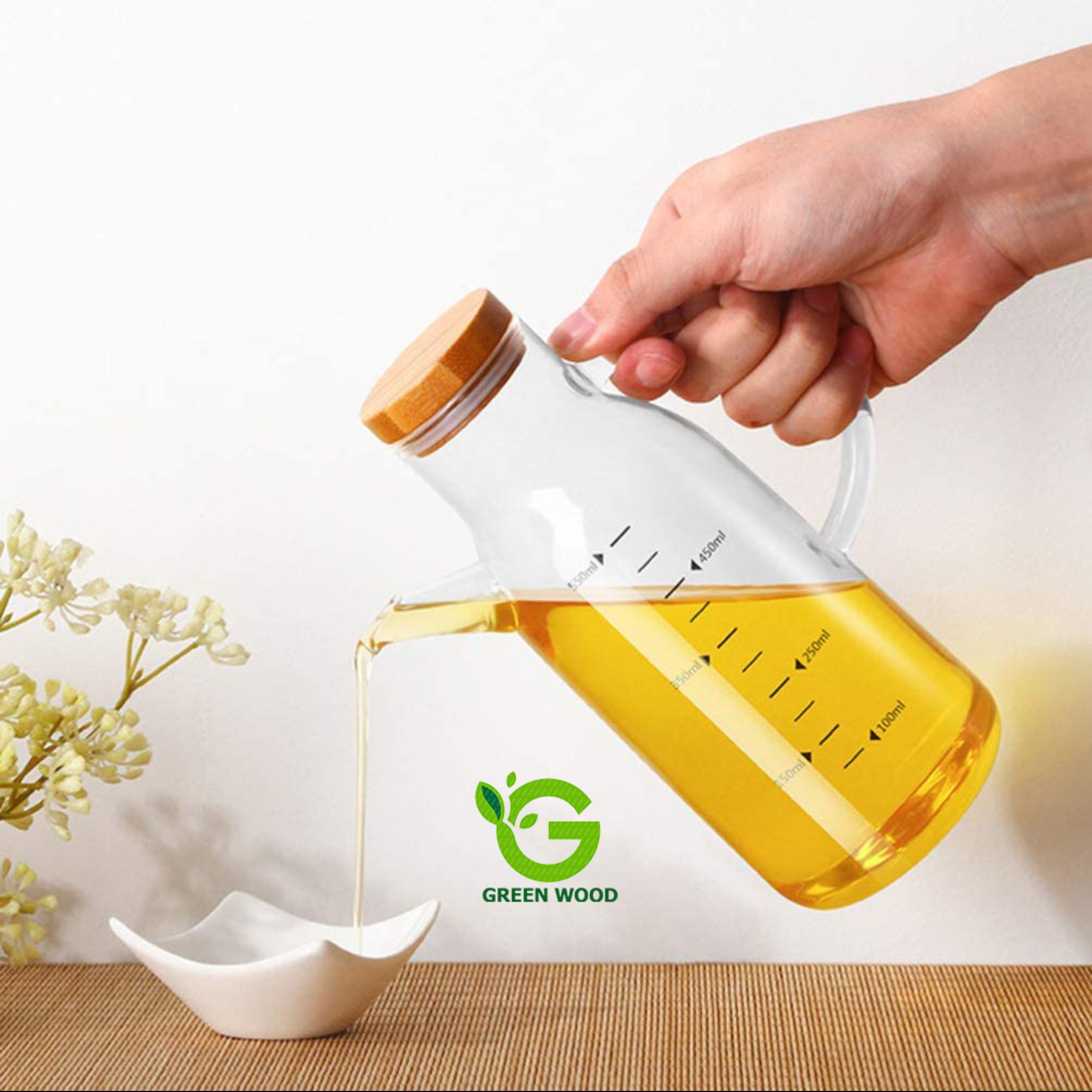 جای روغن  (ظرف روغن و سرکه و آبلیمو) 550 میلی لیتر شیشه ای پیرکس کد Gw141801002