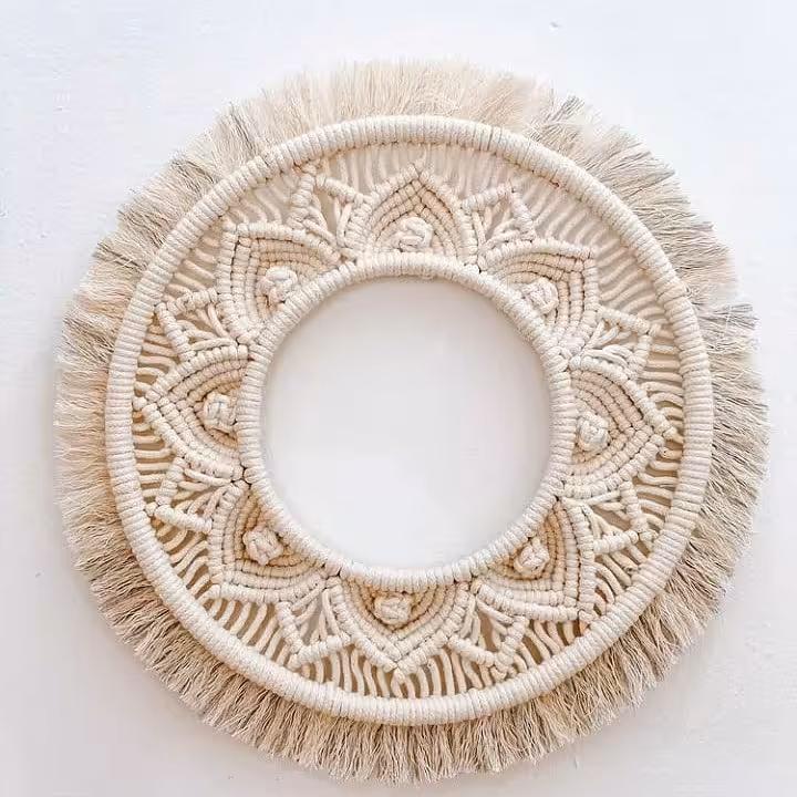 قاب آینه مکرومه بافی بهارنارنج