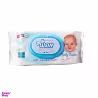 دستمال مرطوب کودک لوسین مدل کرمدار بسته 60 عددی