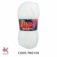 کاموا ترک تونچ بولرو سفید 150 نرم و با ضخامت متوسط