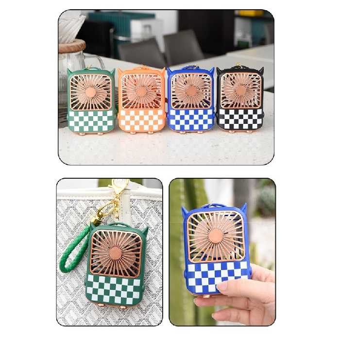 پنکه دستی  فانتزی 2 حالته دور کم و دور زیاد رنگ نارنجی