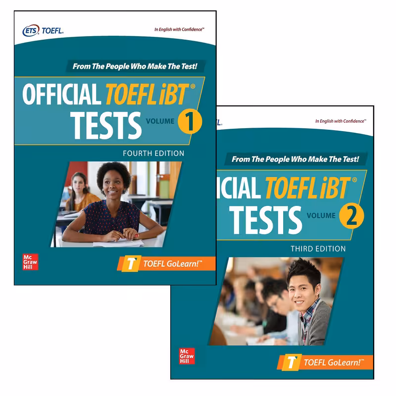 کتاب The Official Toefl iBT Tests Volume 1.2 اثر جمعی از نویسندگان انتشارات مک گراهیل دو جلدی