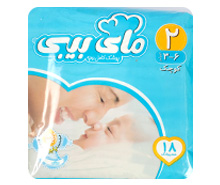 پوشک سایز 2 مای بیبی my baby بسته 18 عددی