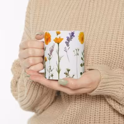 ماگ طرح گلی