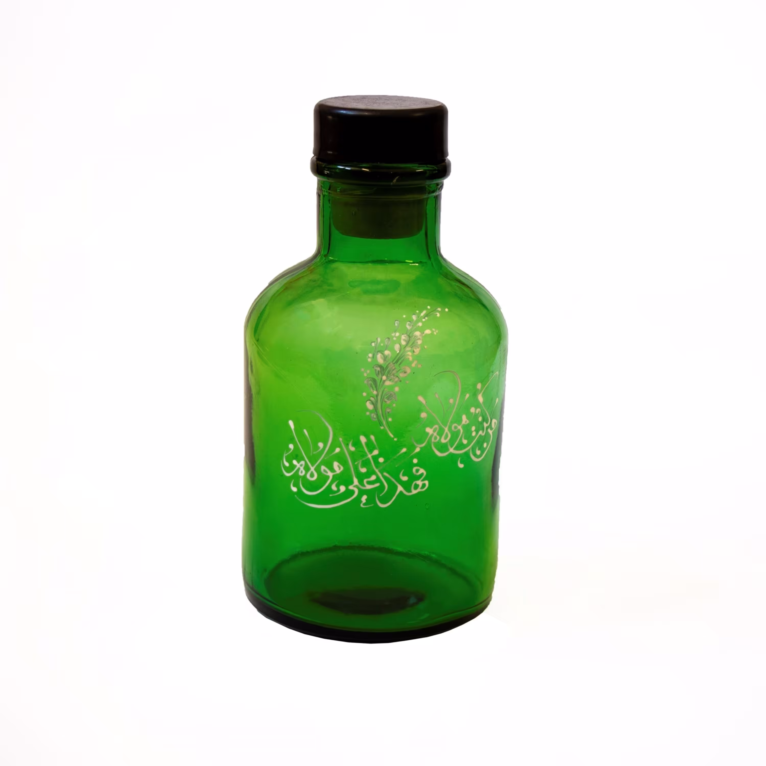 010236-شیشه ویترای سبز کوچک طرح من کنت مولاه فهذا علی مولاه 101183