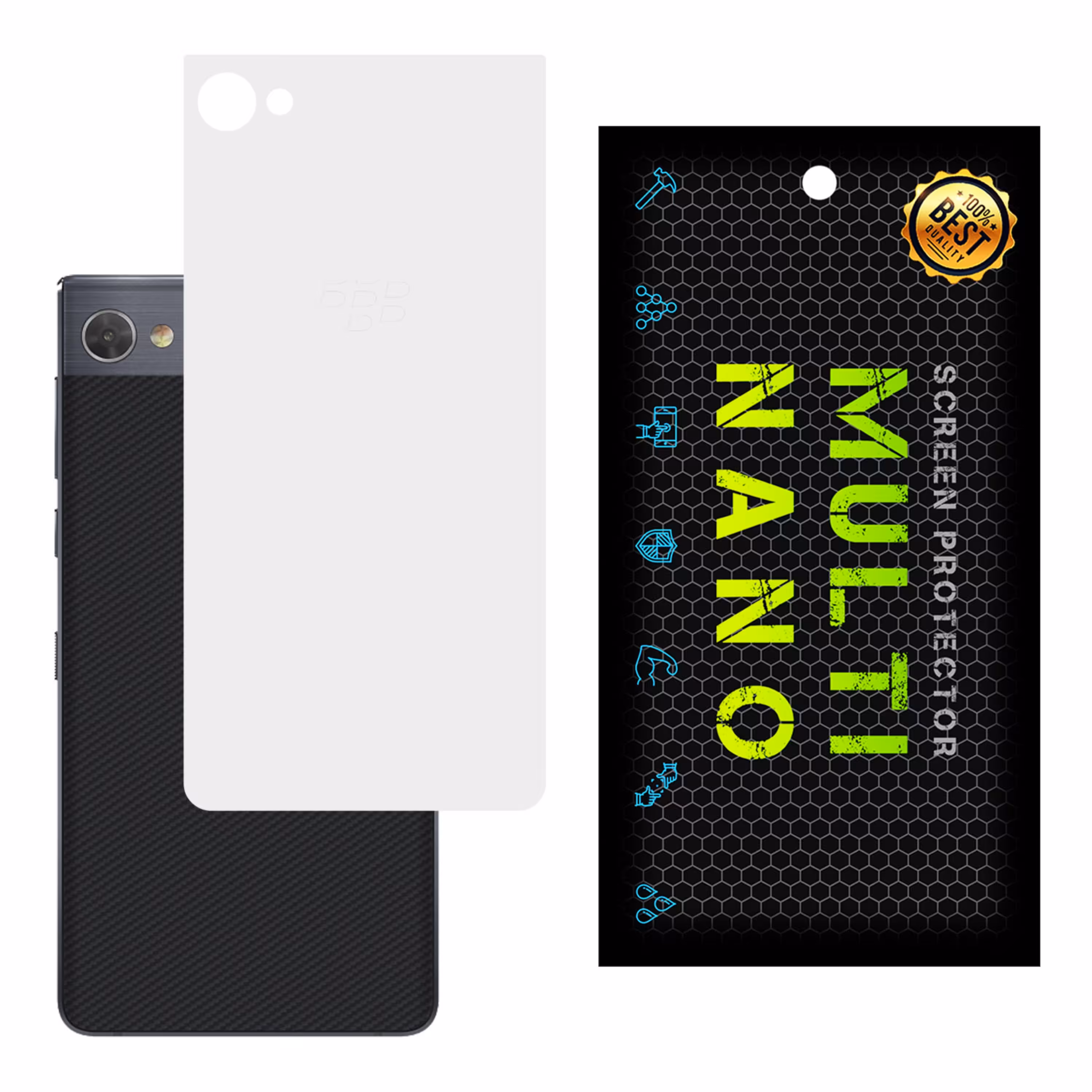 برچسب پوششی MultiNano مدل X-F1M-White برای پشت موبایل بلک بری Motion