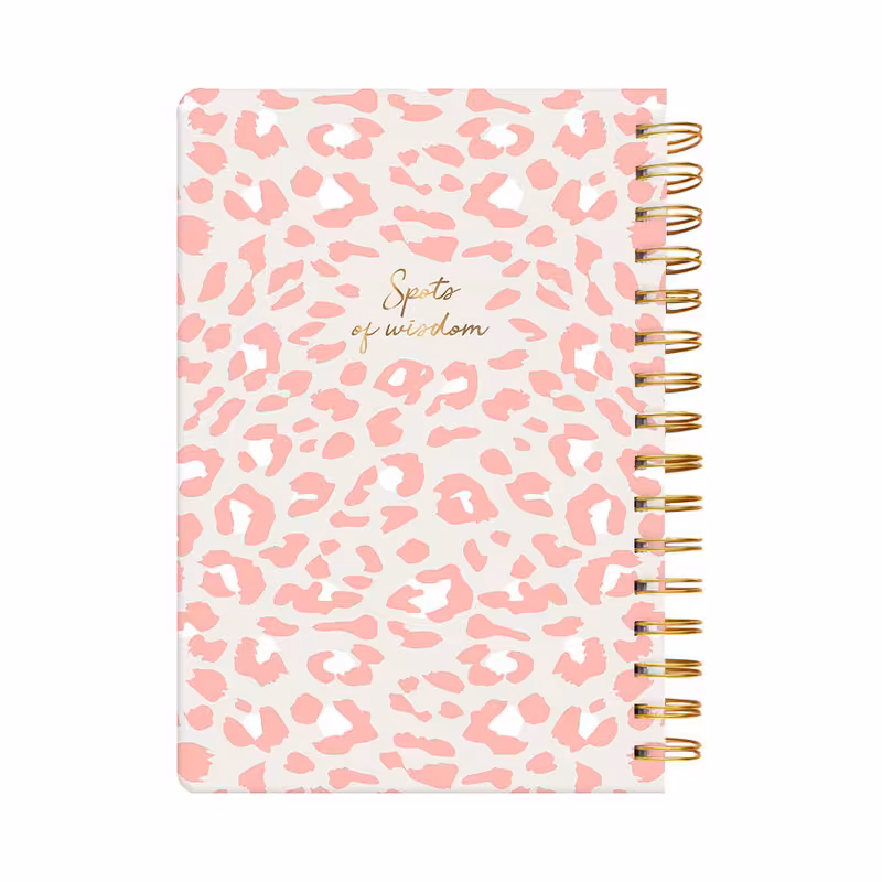 دفتر پینترستی دات نوت طرح پلنگی صورتی