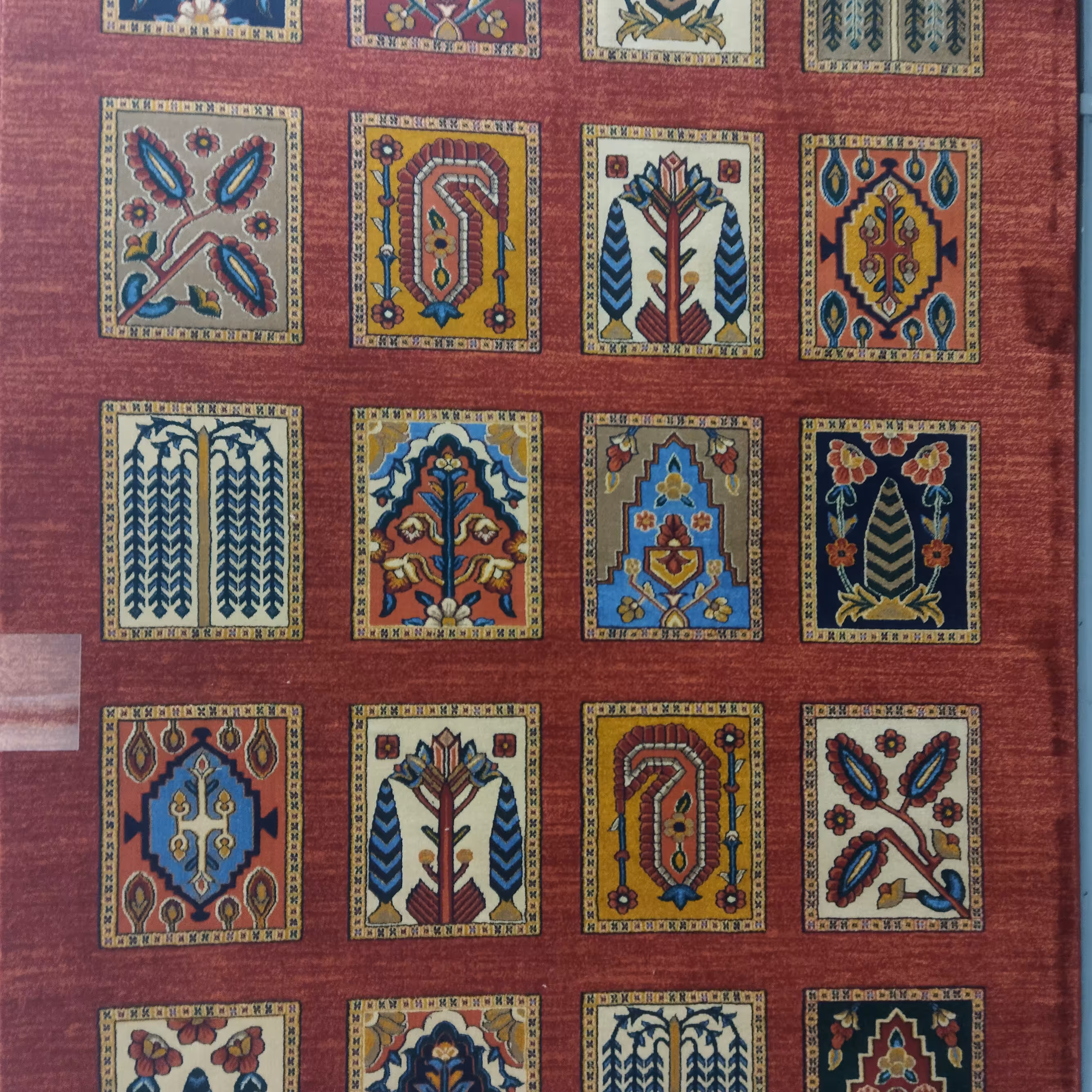 فرش پاتریس  فرش گلیم بختیاری 400شانه طرح کد  9934سایز کناره یک در یک ونیم متری