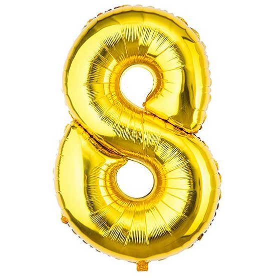 بادکنک فویلی عدد 8 سایز 32 اینچ