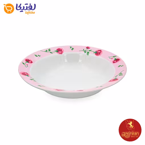 سالاد خوری چینی زرین ایتالیا اف طرح پینک رز 6 نفره 1 پارچه