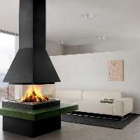 شومینه ایستاده گازی هیزمی  بلو فایر  پائیزان BLUE FIRE