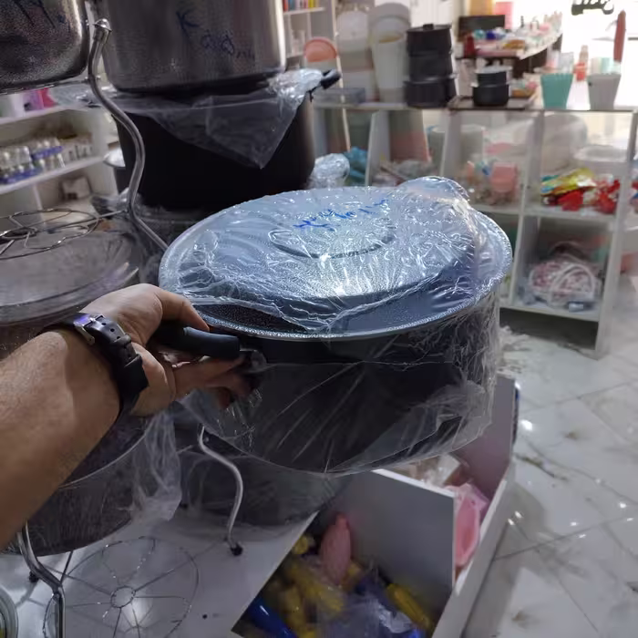قابلمه تفلون ،سایز 32، با 18 ماه ضمانت، رنگ مشکی