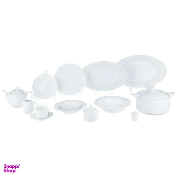 سرویس غذاخوری 102 پارچه چینی زرین ایران سری رادیانس مدل White درجه عالی