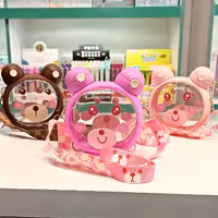 قمقمه فانتزی دوسر طرح خرس نی دار و دارای لبه آسان نوش همراه با بند رودوشی قمقمه آب قمقمه نی دار قمقمه کودک بطری 