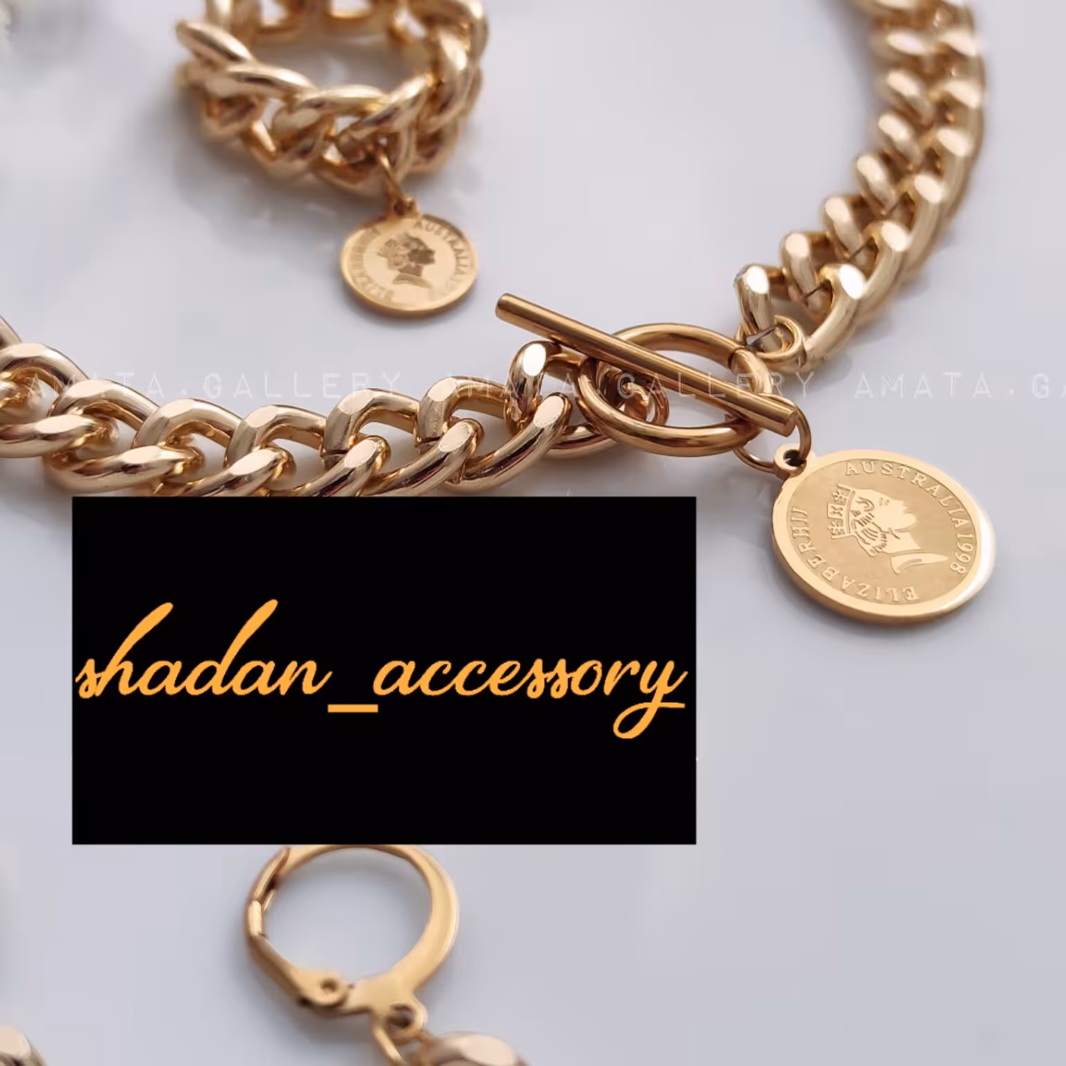 سرویس کارتیر سکه ای الیزابت استیل رنگ ثابت 