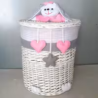 سبدلباس یا سبد اسباب بازی خرگوشی سایز بزرگ سیسمونی 