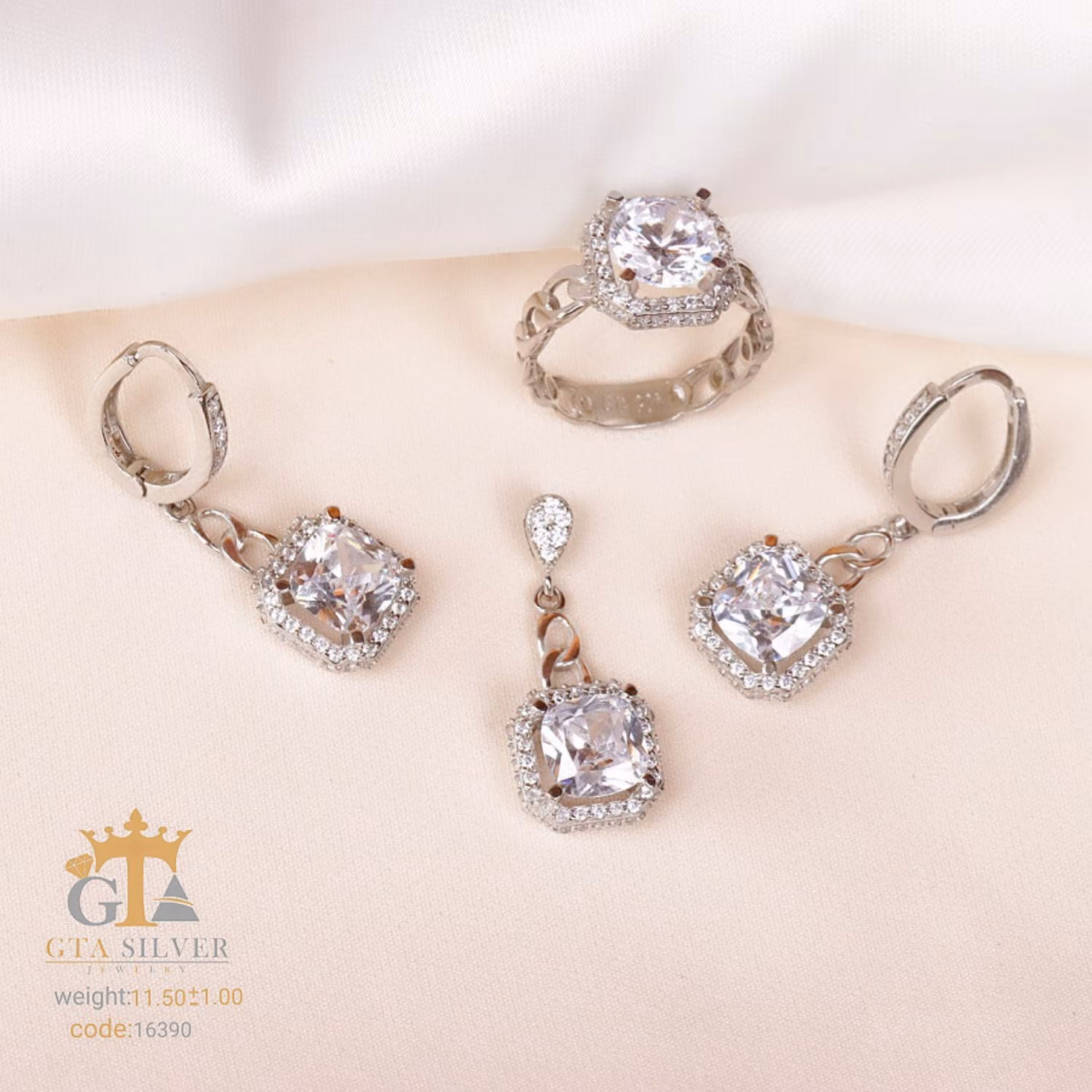 نیم ست نقره میکرو کد 16390-12