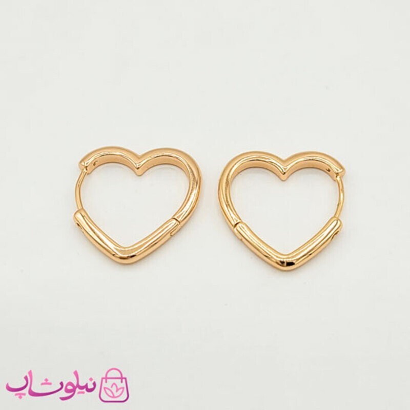 گوشواره دخترانه ژوپینگ قلب ساده کد 691