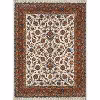 فرش ماشینی افرند 700 شانه زمینه کرم کد 7746 (دوازده متری)