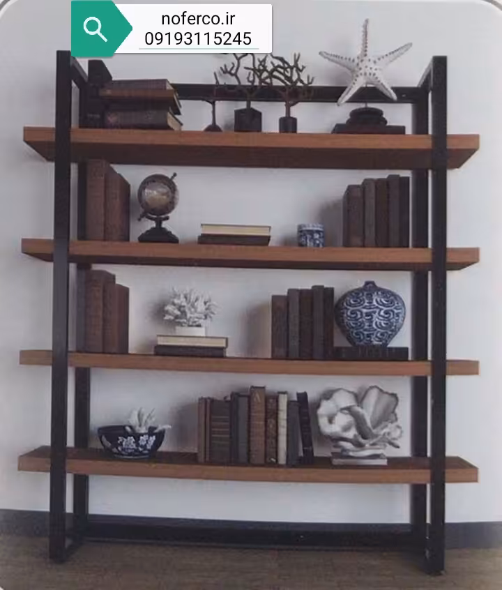 شلف پایه فلزی تولید کننده استند و شلف پایه فلزی - گروه صنعتی نوفر کتابخانه فلزی مدرن