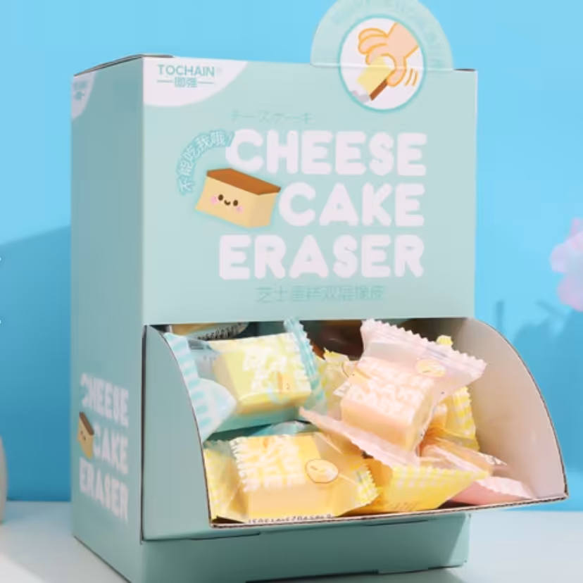 پاکن ژله ای طرح چیز کیک اورجینال برند Tochain پاک کن فانتزی چی کیک ژله ای 