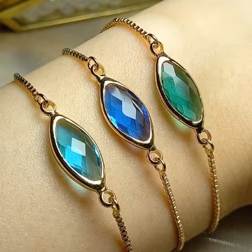 دستبند آسانسوری سواروسکی فری سایز