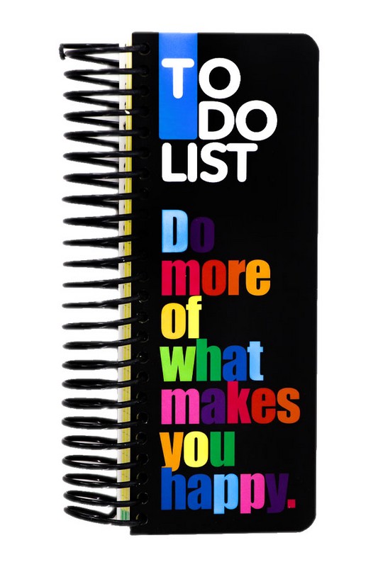 دفترچه یادداشت فنر بزرگ to do list black