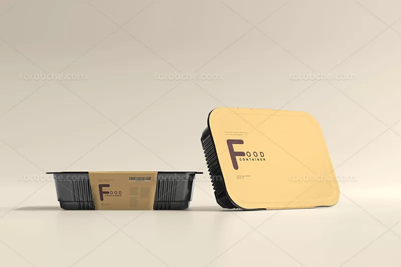 موکاپ لایه باز بسته بندی غذا | گرافیک با طعم تربچه