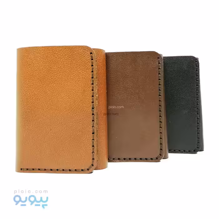 کیف پول چرم 3 لت دور دوخت