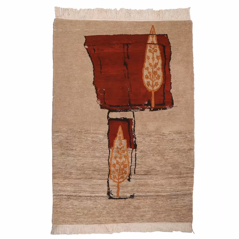 گبه دستباف چهار متری مدل مدرن کد 4020303