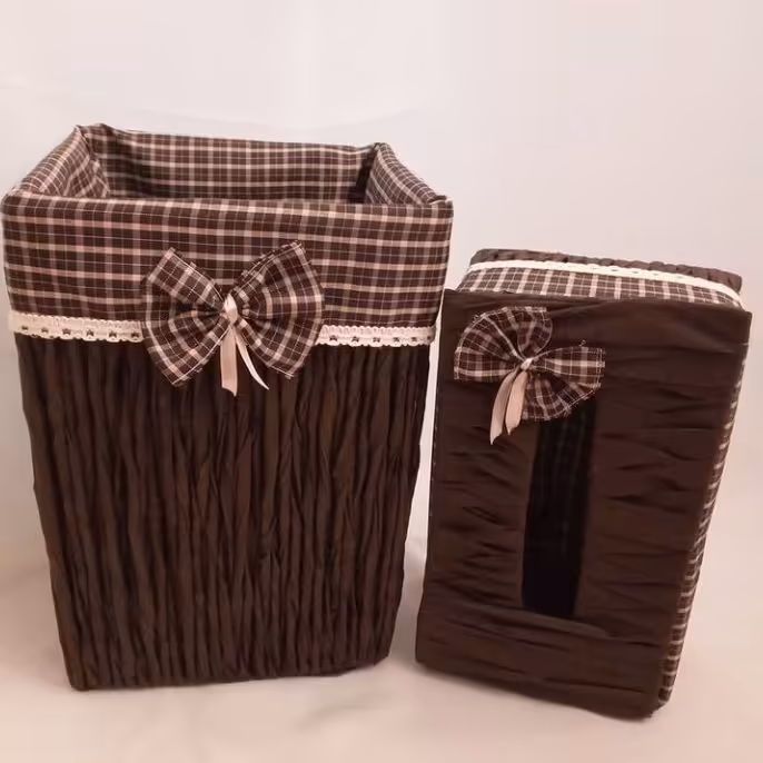 سطل وجا دستمال طرح پاپیون