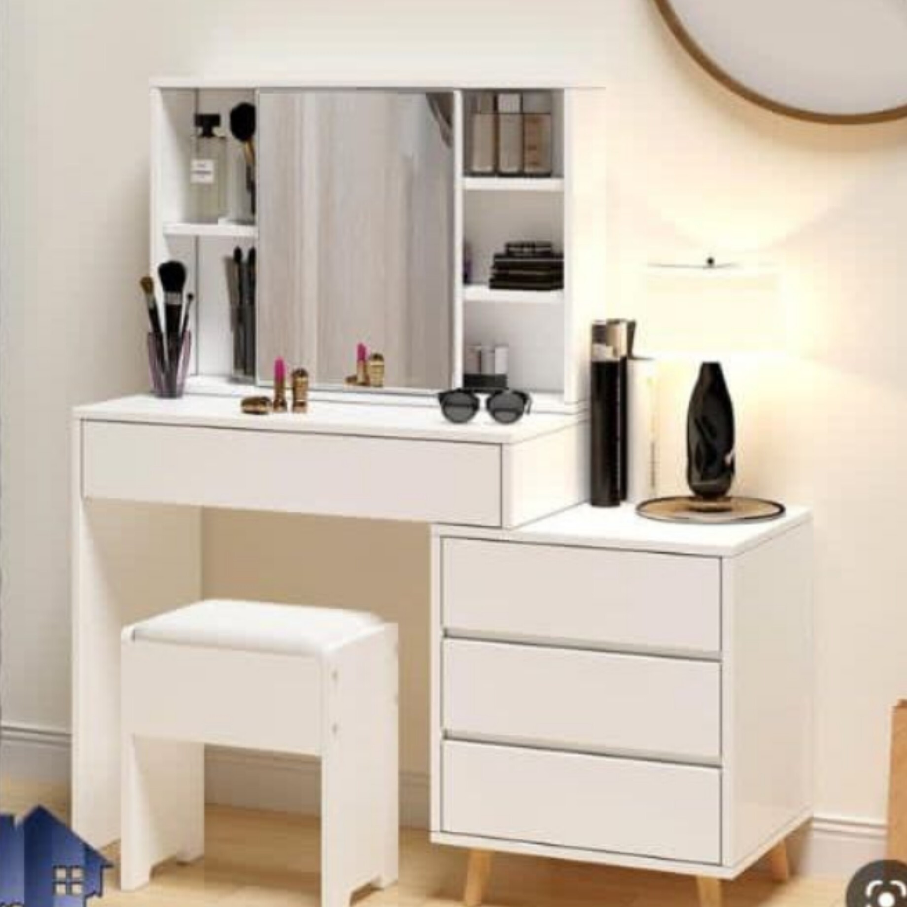 میز آرایش سرو کد 327 (هزینه ارسال با پس کرایه باربری به عهده مشتری میباشد )